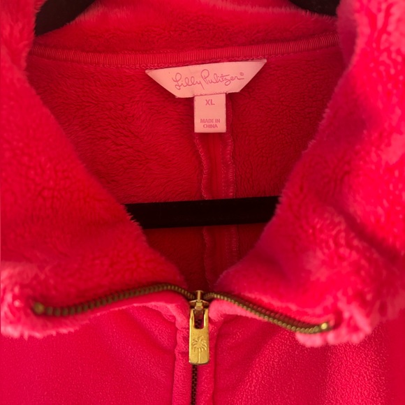 Lilly Pulitzer Grace Fleece Zip Up Jacket in Pink - Picture 2 of 7